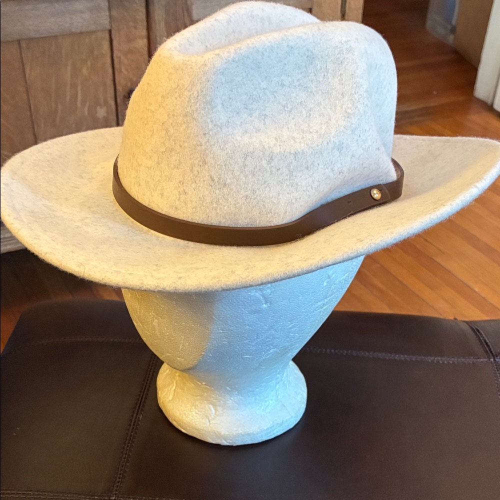 FP Movement by Free People Beige Fedora with Dark Brown Band